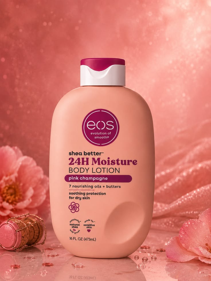 Eos Shea Better 24H Moisture Body Lotion- Pink Champagne, 16 fl oz
