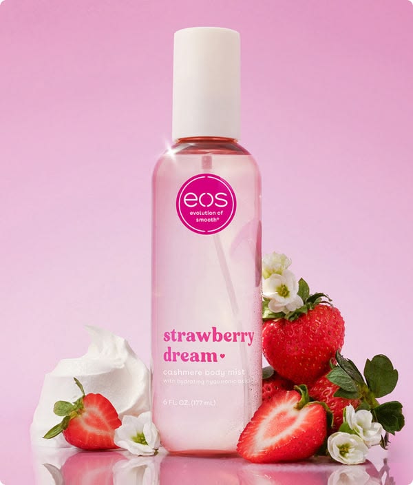 Eos Cashmere Body Mist- Strawberry Dream, Body Spray for Women, 6 fl oz