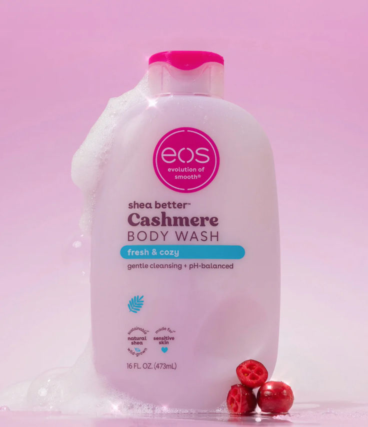 EOS Cashmere Body Wash- Fresh & Cozy, Creamy Gel with Shea Butter, 16 fl oz